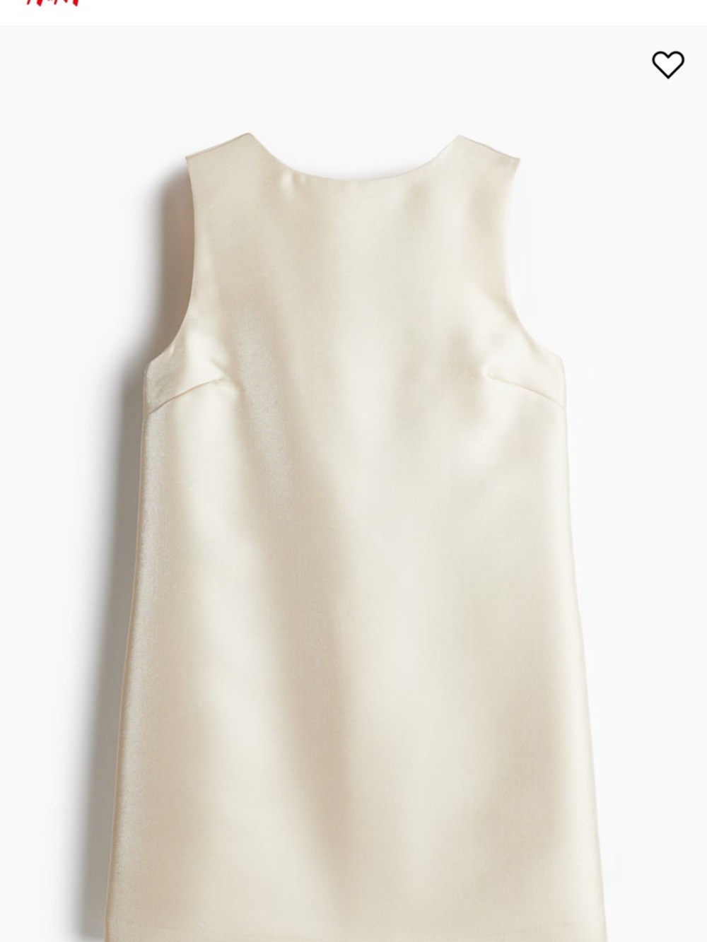 Divided Shimmering Cream Slip Dress